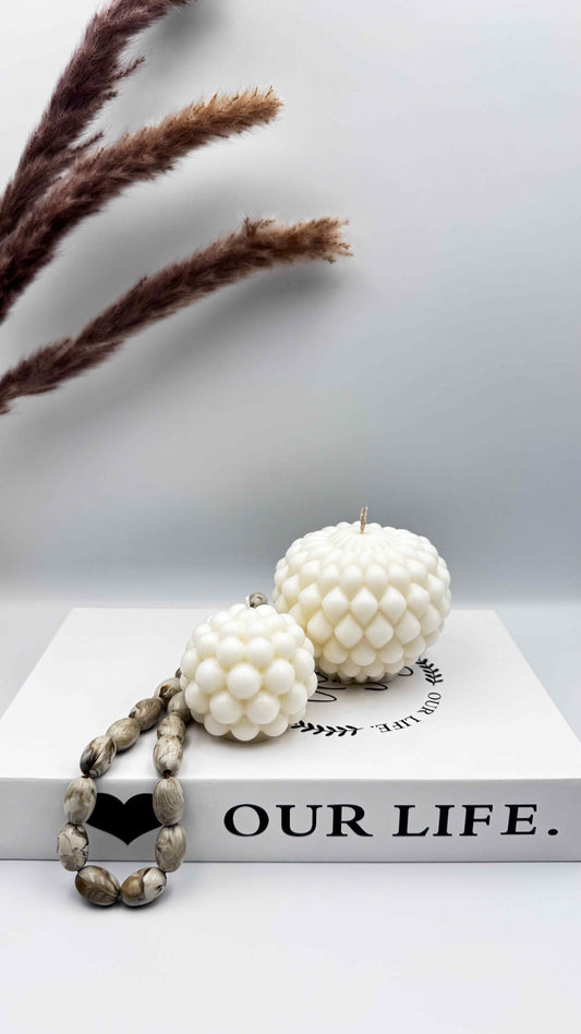 Striped Sphere Candle