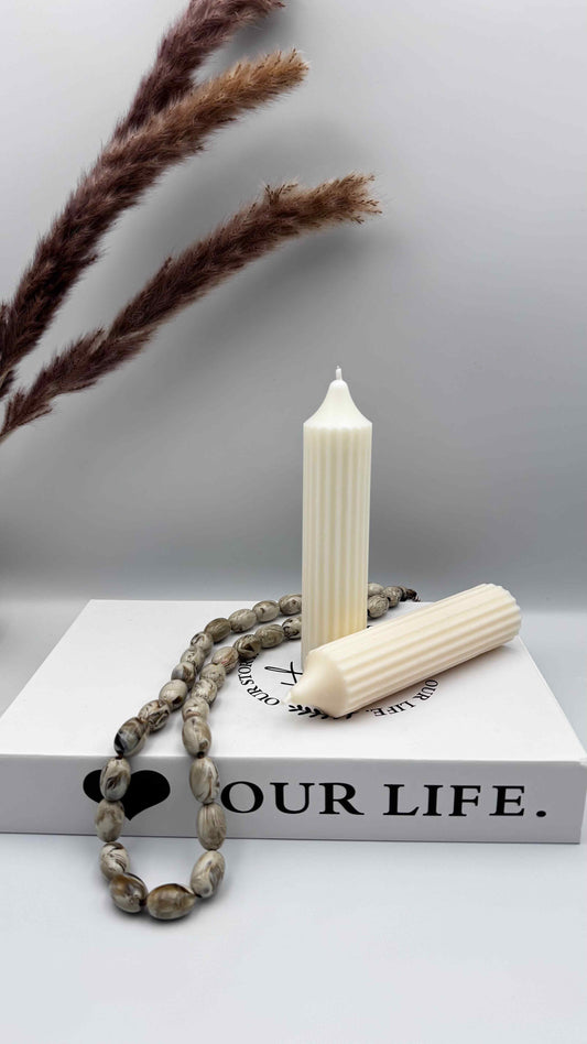 Ribbed Pillar candles